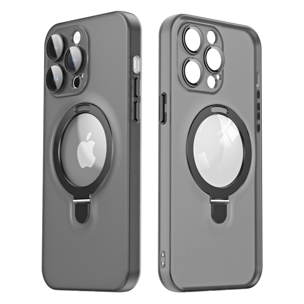 For iPhone 13 Pro Kickstand Magnetic Phone Case Matte Cellphone Cover with Glass Lens Protector For iPhone 13 Pro Kickstand Magnetic Phone Case Matte Cellphone Cover with Glass Lens Protector